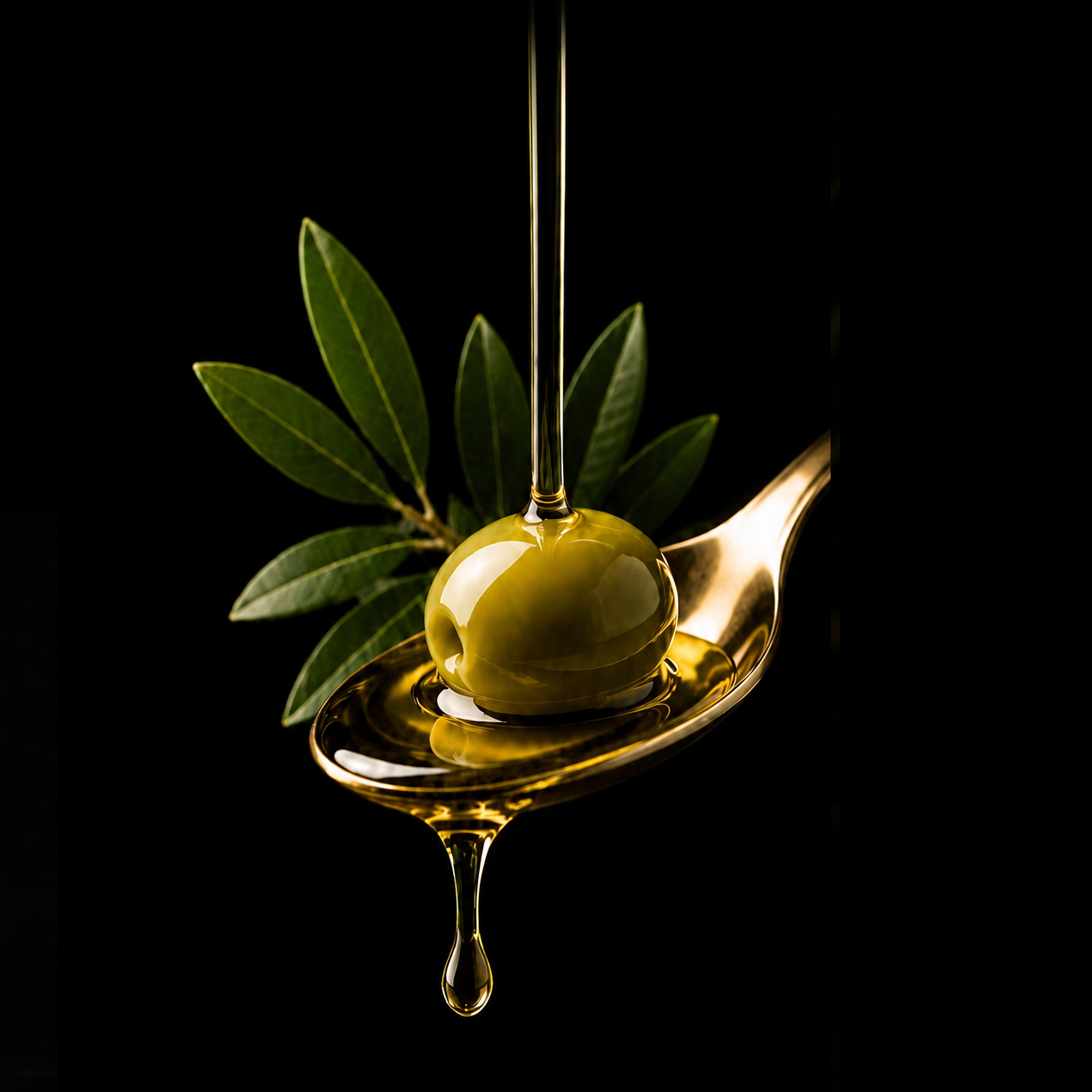 Golden Olive Tree Illustration