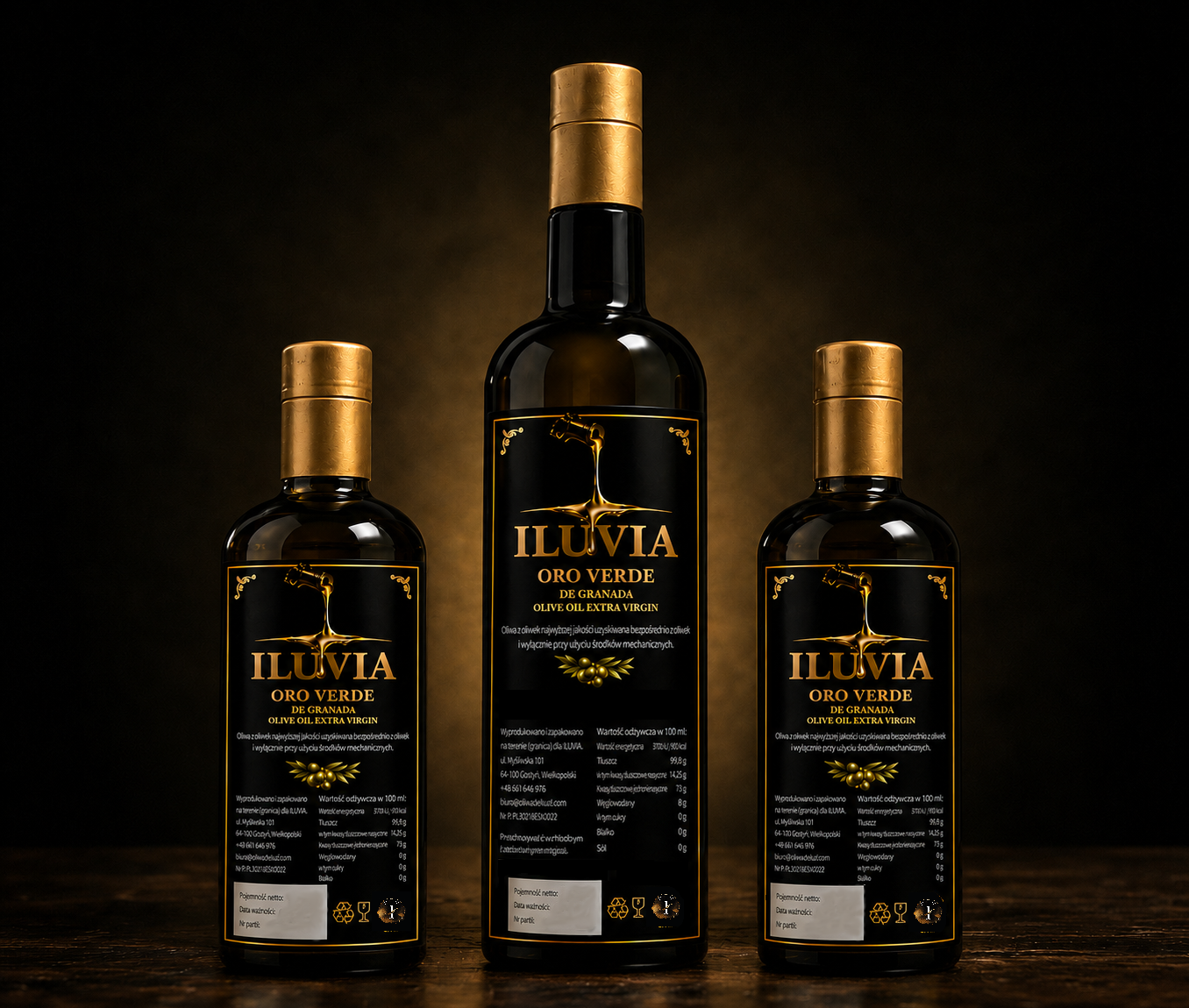 Three bottles of Iluvia